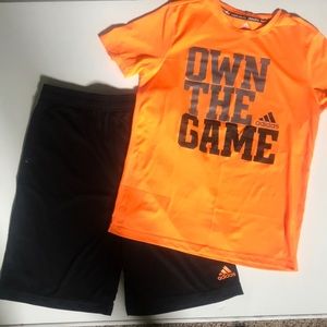Adidas boys tee & short set
